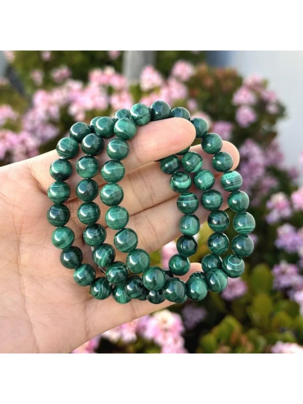 Natural Stretch Gemstone Bracelet 8mm Beads, Healing Crystal Chakra Jewelry